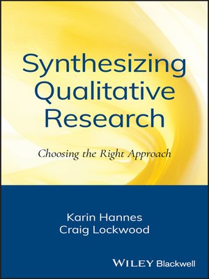 cover image of Synthesizing Qualitative Research